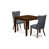 Antique Walnut Table with Platinum Grey Chairs selected
