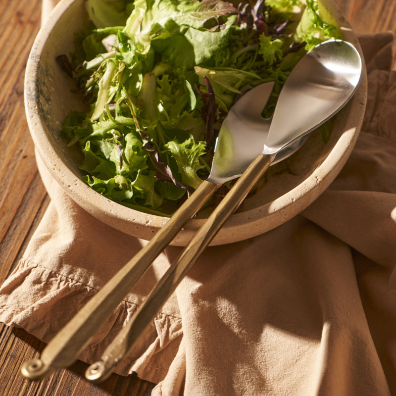 Service à salade en acier inoxydable Finta