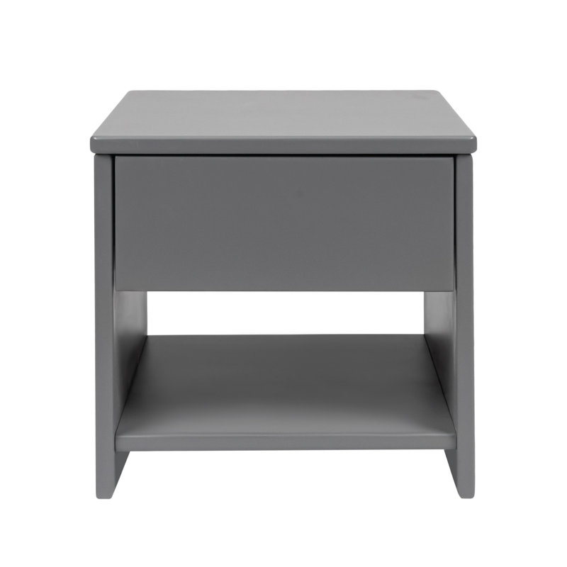 Roshen 1 Drawer Bedside Table, in Grey