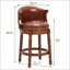 Tabourets de bar en cuir avec dessus de vache, pivotant sur 360 degrés avec dossier confortable pour un usage domestique et commercial