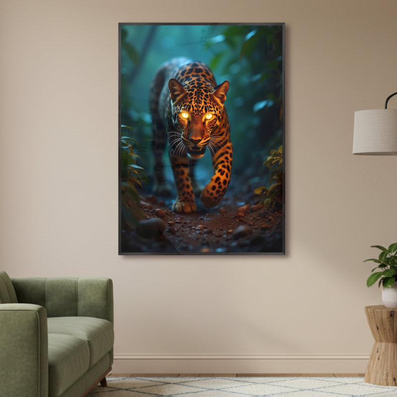 Single Picture Frame LED Illuminated Wall Art Wall Art on Glass / Aluminium, 60 cm H x 50 cm W