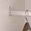 Armoire-penderie en bois massif massif, blanc