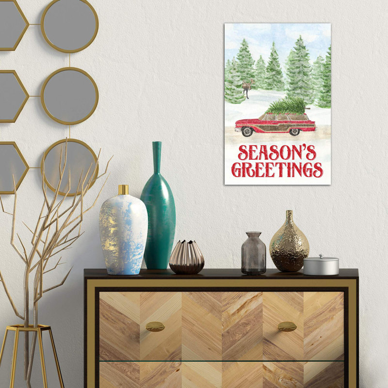 Sleigh Bells Ring - Seasons Greetings by Tara Reed - Wrapped Canvas Print, 66.04 cm H x 45.72 cm W x 1.91 cm D