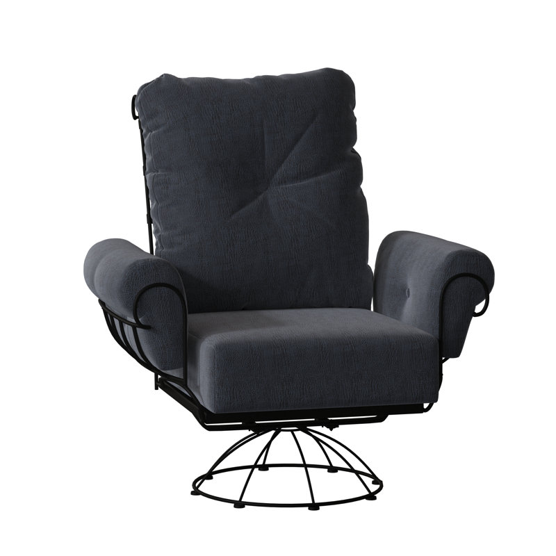 Terrace Outdoor Rocker Chair, Textured Black, Denver Scarlett Sunbrella®