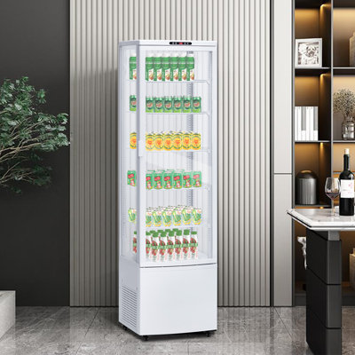 10.9 Cu.Ft Commercial Display Refrigerator with LED Lighted for Restaurant, Bakery, Cafe, Dessert Shop