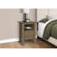 Table d'appoint taupe foncé pour salon - Meuble de rangement, style transitionnel stratifié brun avec couleur,