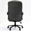 Chaise de bureau à hauteur réglable à hauteur réglable, sensation de lin confortable, soutien lombaire ergonomique, structure en acier, noir et gris