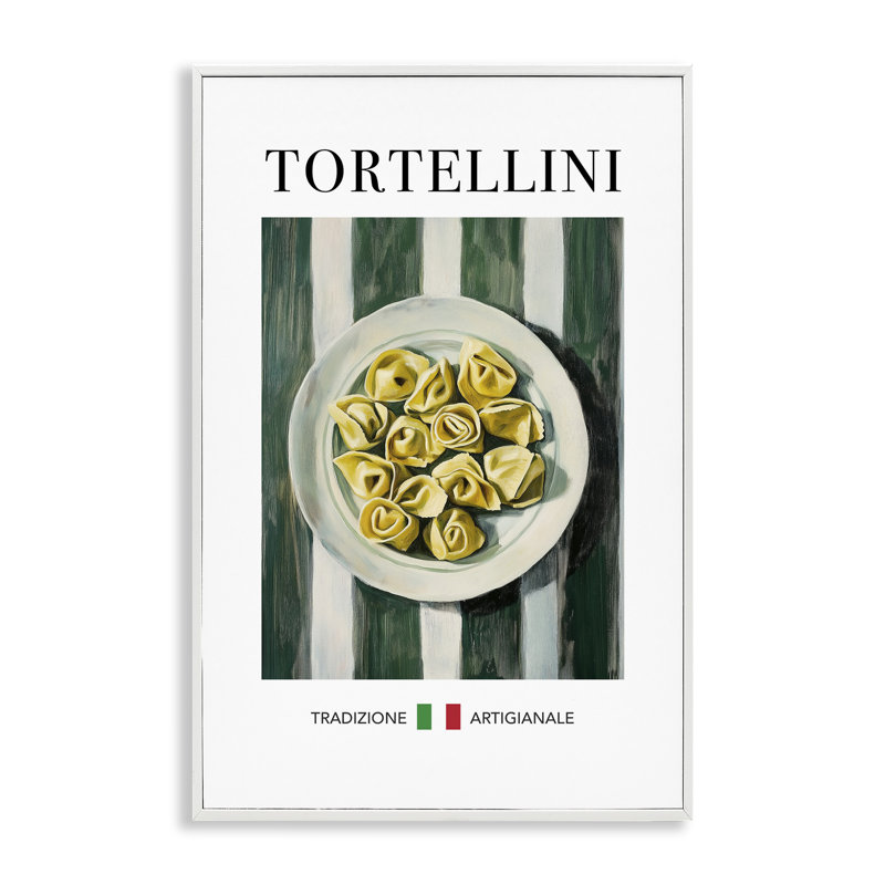 Giclée traditionnelle de pâtes Tortellini, design par Andreas Magnusson, H 30 po x l 20 po