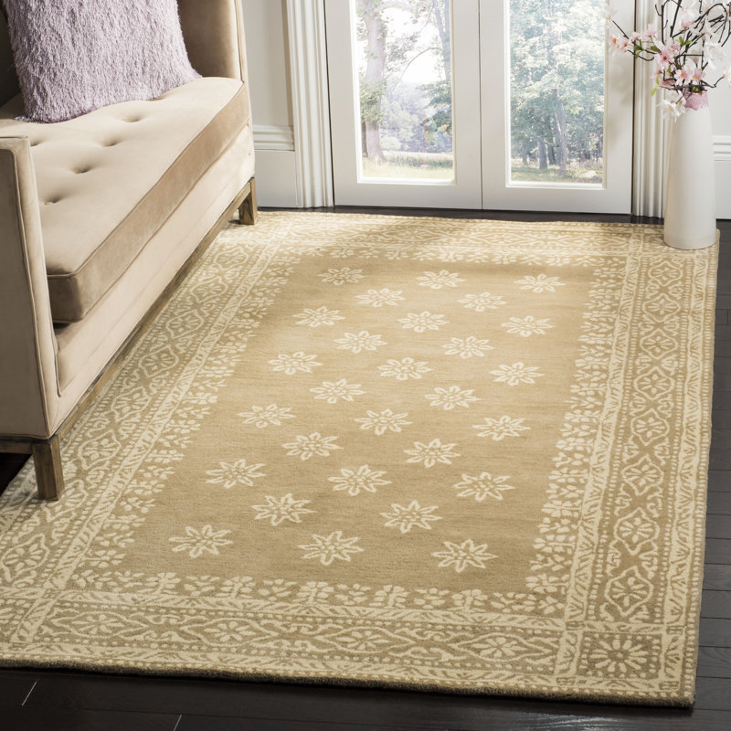 Aletse Martha Stewart Hand Tufted Wool Oriental Rug, Rectangle 4' x 6'