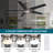 52 Inch Ceiling Fans With Lights, Indoor Low Profile Ceiling Fan With 3cct, Reversible Dc Motors Flush Mount Ceiling Fan , Led Dc Reversible Modern Ceiling Fan For Bedroom-116671737-116671739