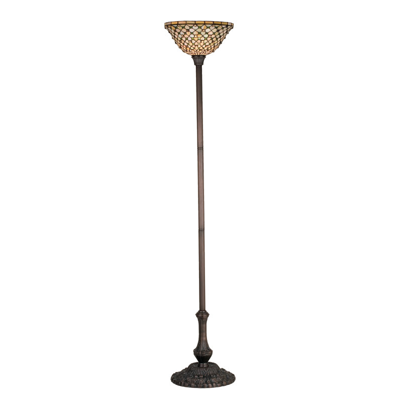 Lampe sur pied torchère sur piede 72,5" losange et bijoux Diane