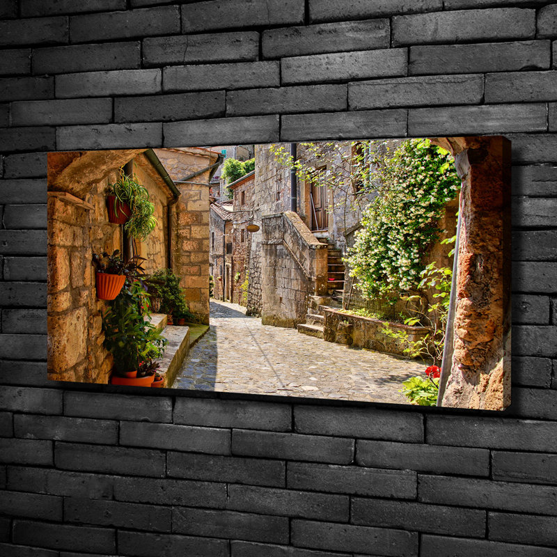 A Charming Street - Print, 50cm H x 100cm W x 2cm D, Canvas