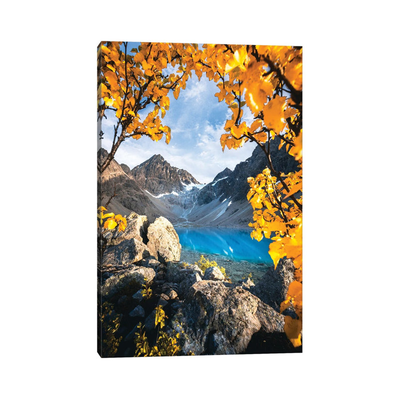 Blåvatnet in Autumn Colors 1 Piece Wrapped Canvas Wall Art, 30.48 cm H x 45.72 cm W