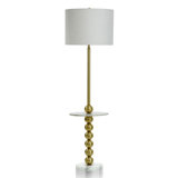 Tuart 64'' Antique Gold Tray Table Floor Lamp