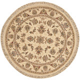 High-Quality Hand-Knotted Ivory Area Rug