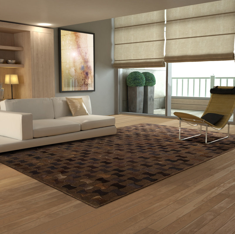 Delvecchio Cotton Abstract Indoor Rug, Rectangle 3'6" x 5'6"