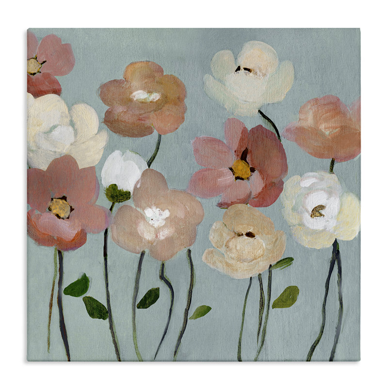 Toile Soft Mixed Blossoms, design par Charity Henderson, H 24 po x l 24 po