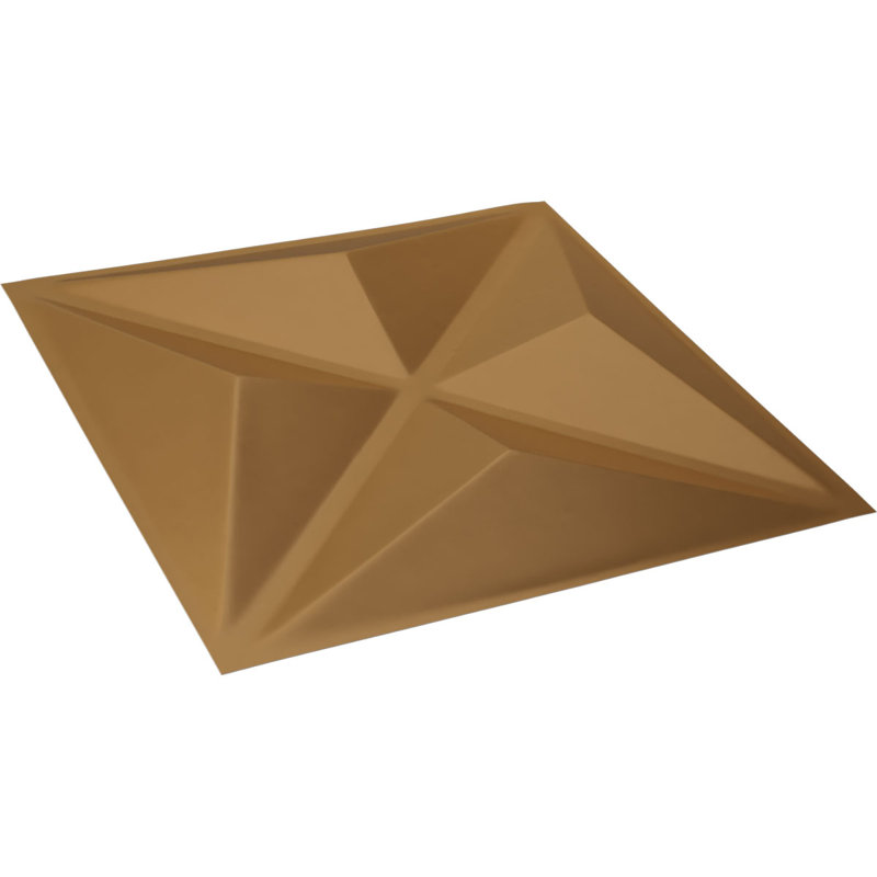 Kent EnduraWall Decorative 3D Wall Panel, Bright Coat Gold, 11.8" x 11.8"