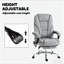 Fauteuil inclinable chauffant, fauteuil de bureau de massage à hauteur réglable, repose-pieds