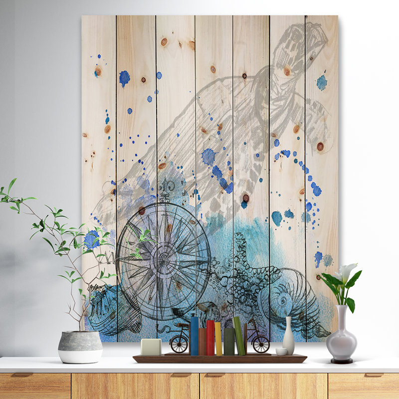 Marine Creatures " Marine Creatures " Painting Print, 20" H x 12" W x 1" D
