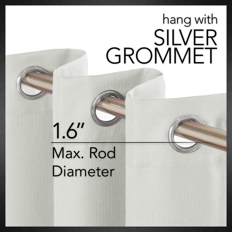 Total Coating Blackout Curtains (Set of 2), 52" W x 95" L, Light Grayish White