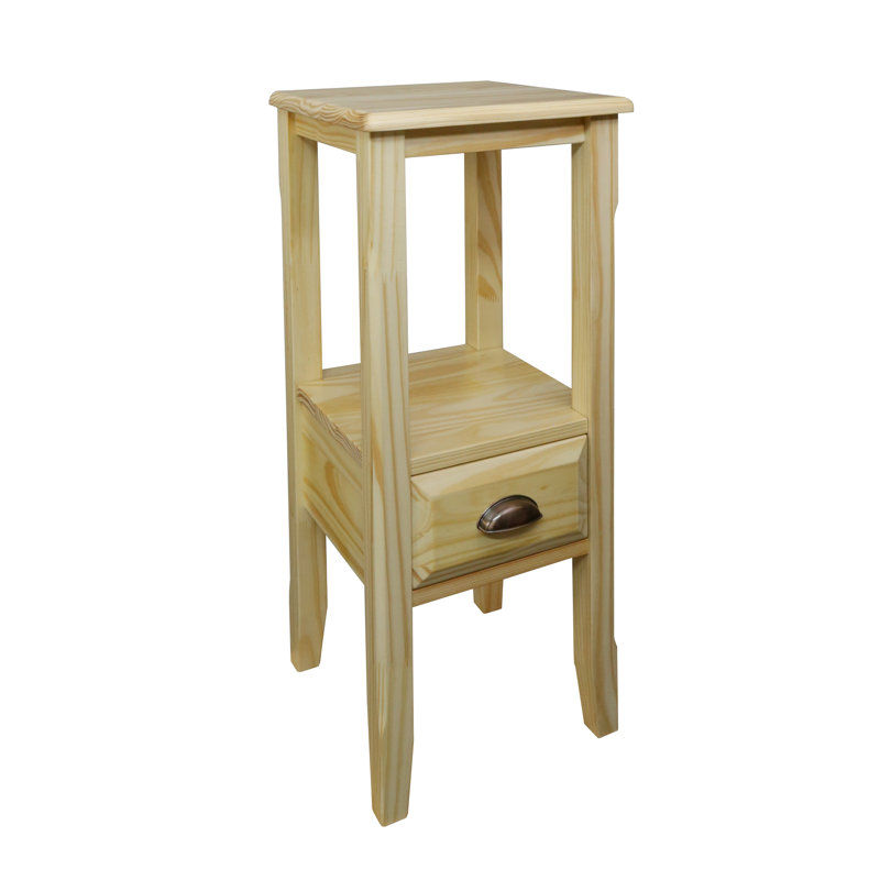 Casual Home End Table, Natural Wood