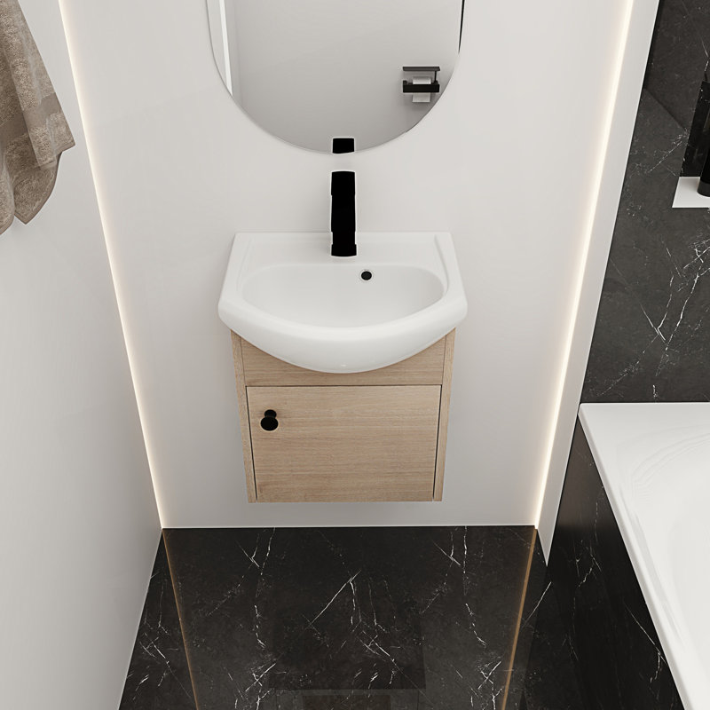 Small Size Bathroom Vanity With Ceramic Sink