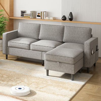 Canapé modulaire en L avec rangement