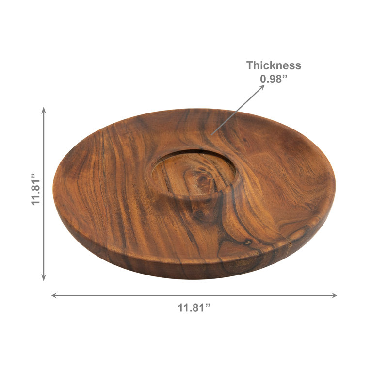 Plateau de service en bois d'acacia Marlee