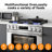 AOBOSI 36" Retro Natural Gas Accent Convection Range,6.0 Cu. Ft. Freestanding Gas Range With Air Fry