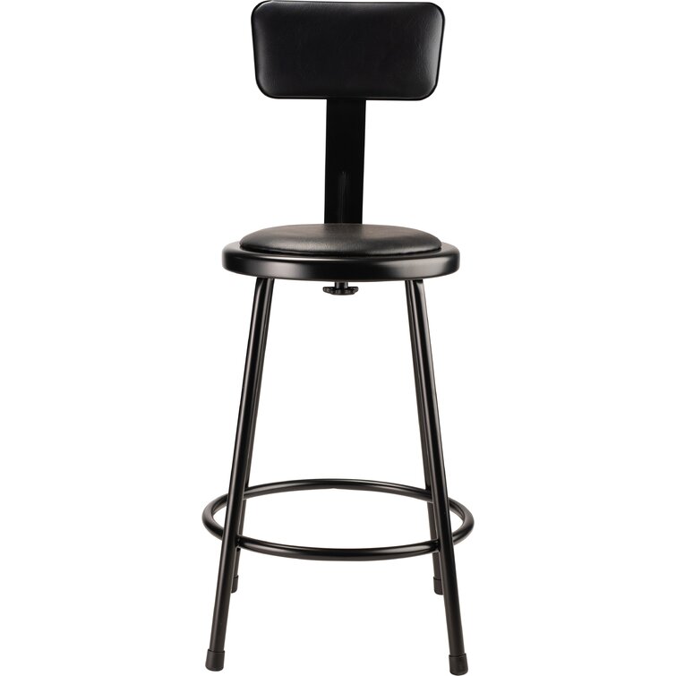 Backed Ergonomic Lab Stool with Footring