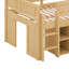 Lit mezzanine double avec armoire de rangement et tableau noir-2045969314