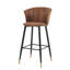 Blanchester Upholstered Counter Stool with Metal Frame