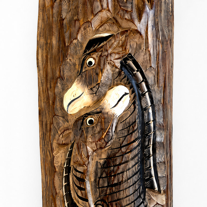 Sculpture de girafe en bois massif - Décoration safari africain fabriquée à la main pour le salon ou le vestibule