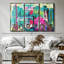 «Boston City Repères Grunge», 3 pièces sur toile-98562541