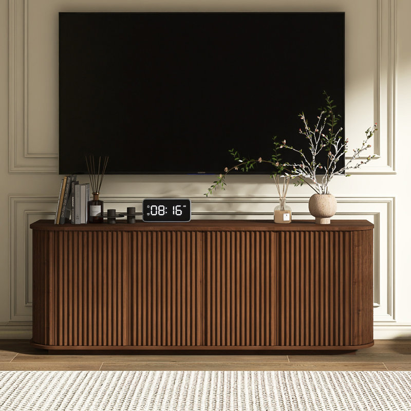 Meuble télé 64 po avec tablettes réglables, Noyer