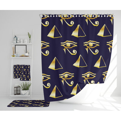 Neariah Polyester Shower Curtain Set