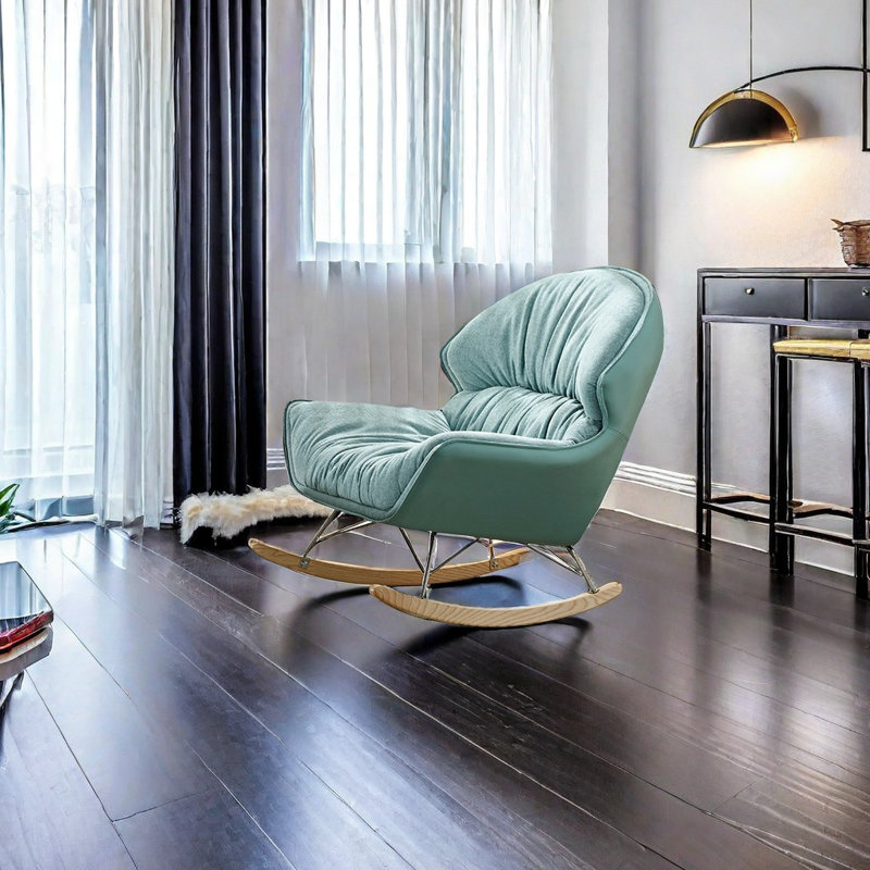 Chaise berçante décontractée Fashion Creative Home, Vert