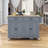 Kitchen Island Cart With Solid Wood Top And Locking Wheels, 4 Door Cabinet And Drawers-1399883418