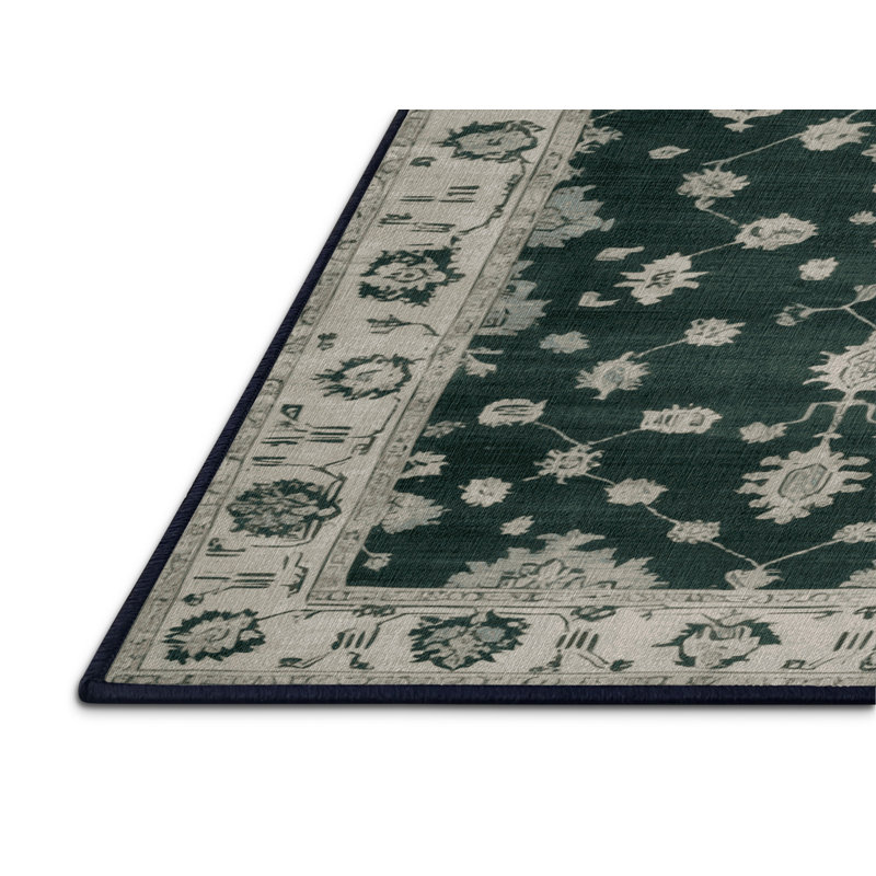 Tapis bleu lavé à la machine, Carré 5 pi