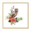 Chouette sur une branche - reproduction d'art sur toile traditionnelle-66817248-66817253