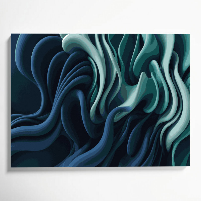 Art mural sur toile Biomorphic Abstraction 26, H 20 po x l 24 po