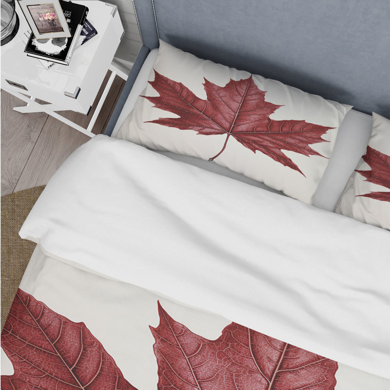 Ensemble de housse de couette Red Maple Leaf Beauty II - Tree Maple, Housse de couette pour très grand lit