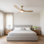 Ventilateur de plafond d'intérieur à 60 lumières DEL Maverick avec tige filetée, pales et télécommande portable