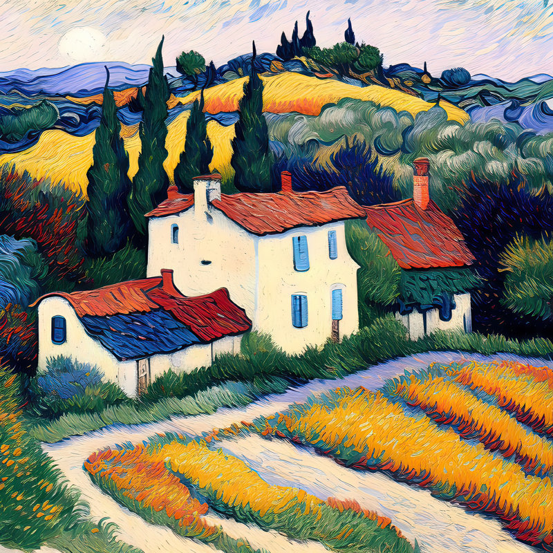 Tuscan Vineyards, 36" H x 36" W
