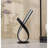 17" Abstract Upright Ribbon Bow LED Black Metal Table Lamp