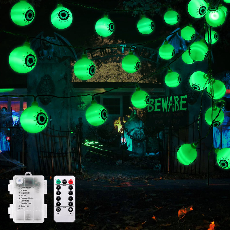 Guirlande de 30 lumières DEL Jabdiel, Vert