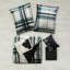 9 pièces, bleu sarcelle / noir, écossais, grand, microfibre, édredon de lit, ameublement, ensemble de draps en microfibre écossais bleu sarcelle / noir lavable à la machine et ensemble de draps
