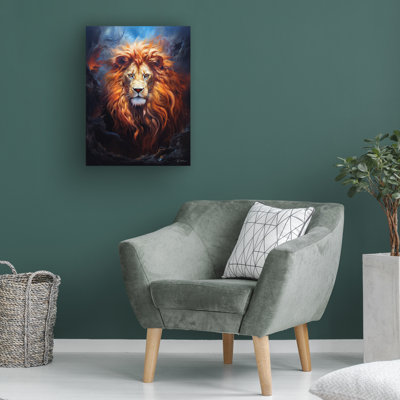 Momart Fire Lion sur toile