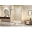 Double porte de douche à cadre coulissant avec verre trempé de 1/4 po (6 mm)